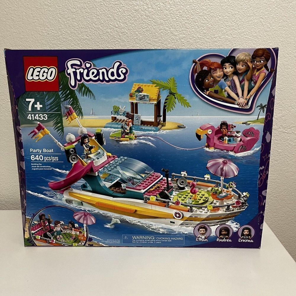 Lego Friends Party Boat 41433 Building Kit 640 pieces Toy Retired Set NEW Sealed